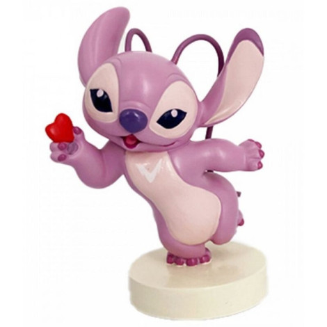 Stitch Figura Lilo & Angel com coração Enesco