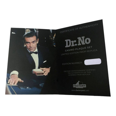 Réplicas de placas de casino Dr. No James Bond