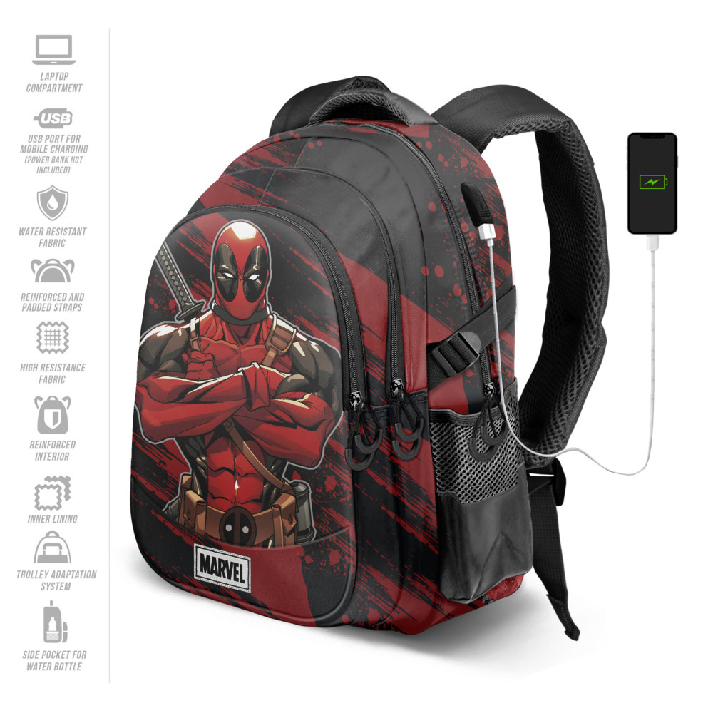 Mochila Deadpool Vermelho