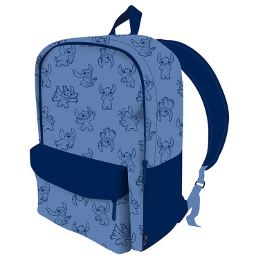 Stitch Mochila Silhouette azul 41cm