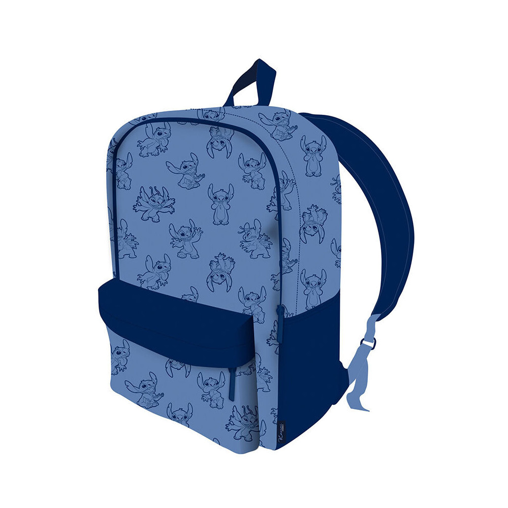 Stitch Mochila Silhouette azul 41cm