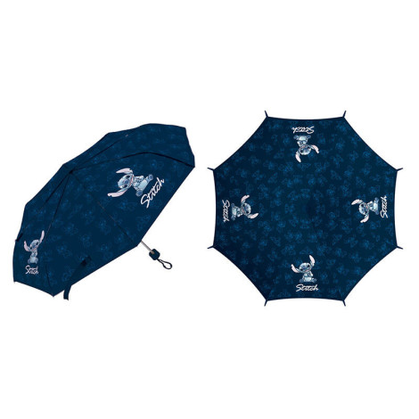 Stitch Guarda-chuva dobrável silhueta azul