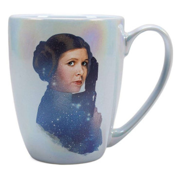 Caneca Iridescente Princesa Leia Star Wars