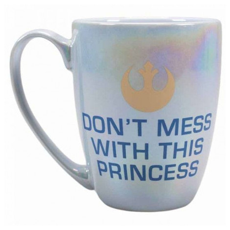 Caneca Iridescente Princesa Leia Star Wars