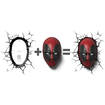 Marvel Lâmpada LED 3D Deadpool