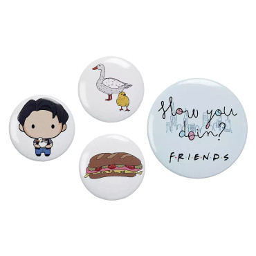 Conjunto de 4 crachás Joey Friends