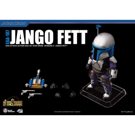 Jango Fett Figure Star Wars Episode II Egg Attack