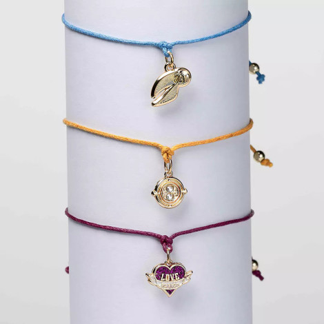 3 Pulseiras de amizade douradas Harry Potter