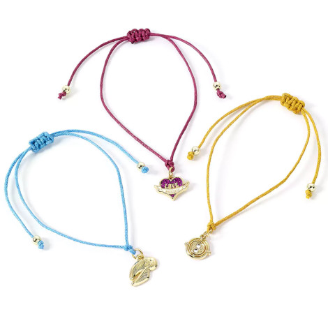 3 Pulseiras de amizade douradas Harry Potter