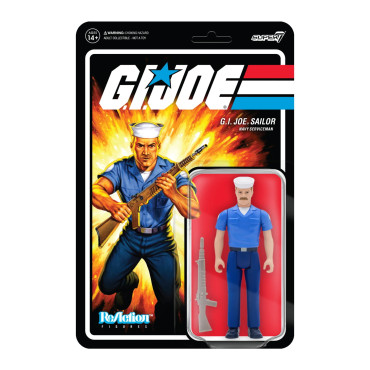 Reaction GI Joe Blueshirt Mustache Pink Figure