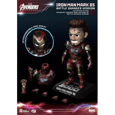 Figura Iron Man Mk85 danificado Mk85 Egg Attack