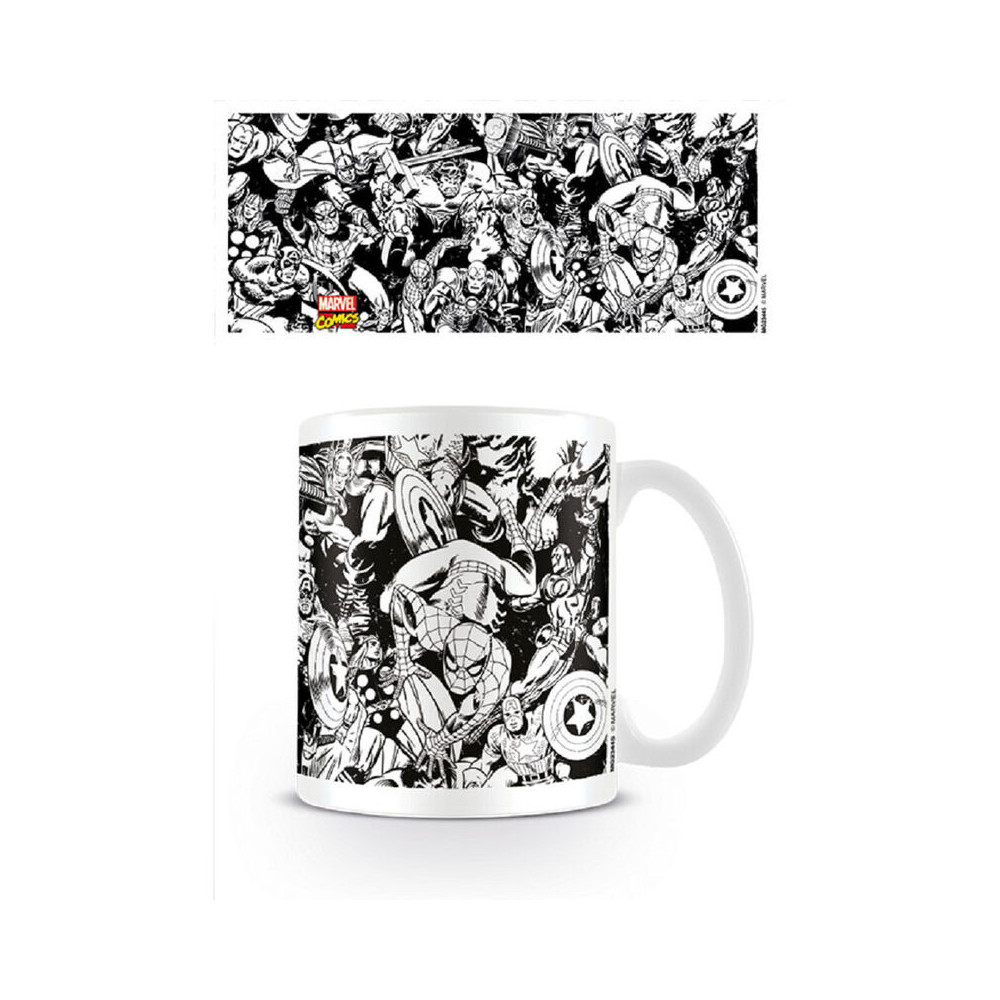 Marvel Caneca B & W Personagens