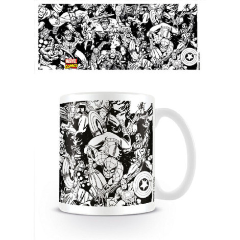 Marvel Caneca B & W Personagens