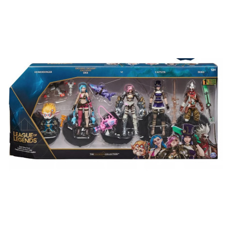 Figuras de Conjunto Heimerdinger, Jinx, Vi, Caitlyn, Ekko LOL