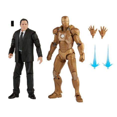 Figura Marvel Happy Hogan Y Iron Man Mark XXI