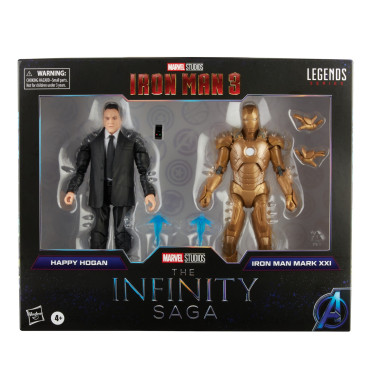 Figura Marvel Happy Hogan Y Iron Man Mark XXI