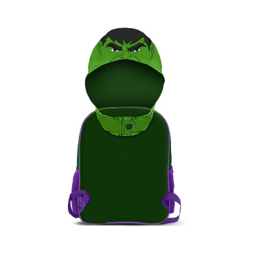 Mochila com capuz Hulk