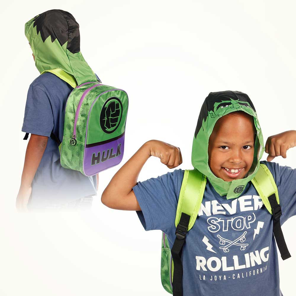 Mochila com capuz Hulk