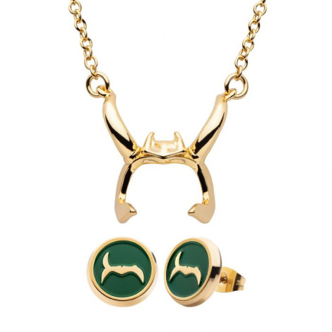 Conjunto de brincos e pingentes Loki & Sylvie Crowns