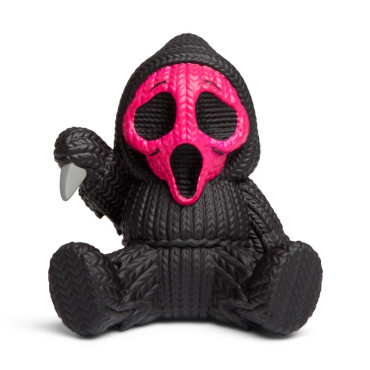 Série Knit Scream Figura Cara de Fantasma Máscara cor-de-rosa