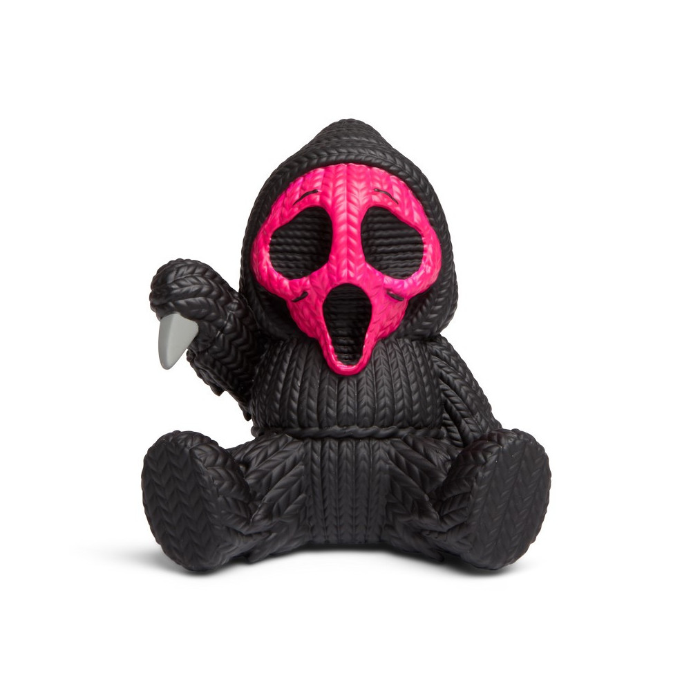 Série Knit Scream Figura Cara de Fantasma Máscara cor-de-rosa