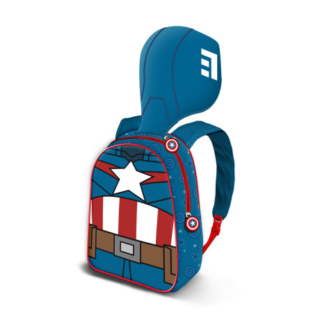 Mochila azul para crianças do Capitão América