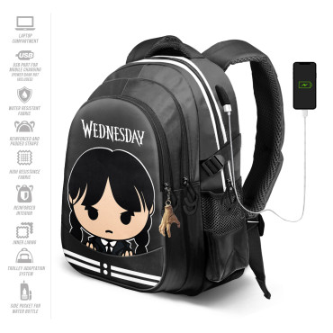 Mochila Wednesday Cinzento