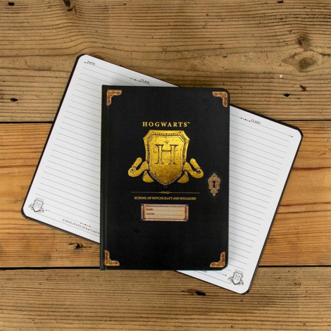 Caderno A5 Harry Potter Hogwarts Ouro