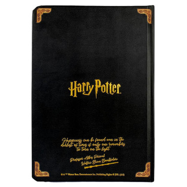 Caderno A5 Harry Potter Hogwarts Ouro