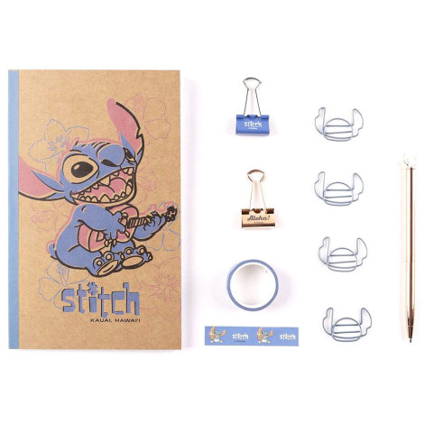 Conjunto de Papelaria Stitch Ukelele