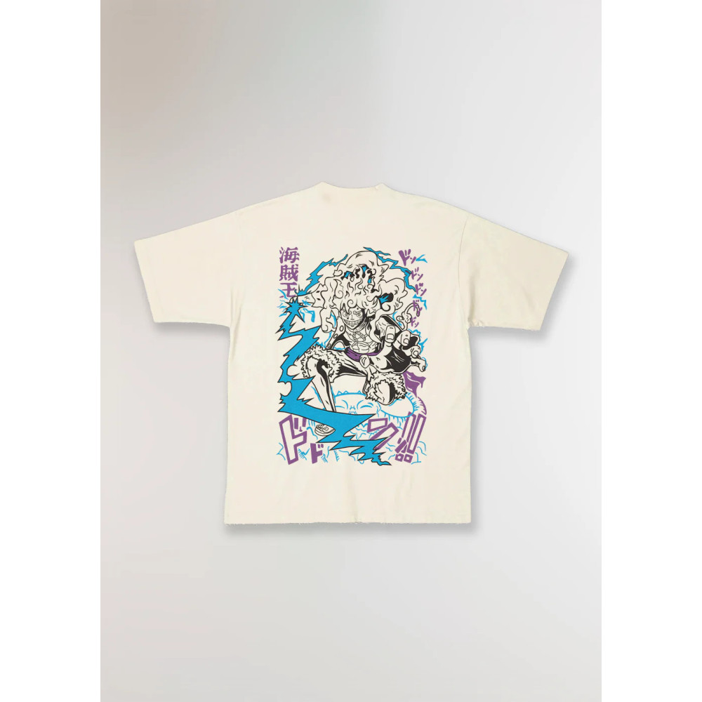 One Piece T-shirt Sun God Nika Luffy Fabricada no Japão