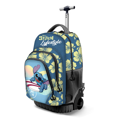 Stitch Mochila trolley Lilo e azul