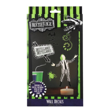 Autocolantes de parede Beetlejuice escuro brilhante pack 44 x 23 cm