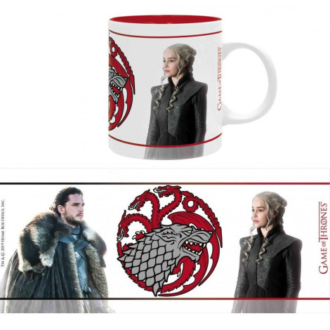 Caneca de Jon Snow e Daenerys de Game of Thrones