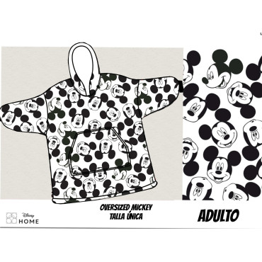 Poncho Mickey Disney flanela adulto