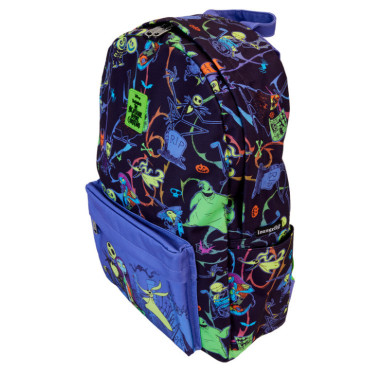 A Mochila Neon do Pesadelo Antes do Natal Loungefly