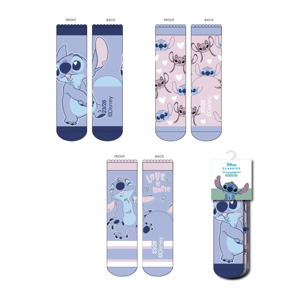 PACK CALCETINES 3 PIEZAS STITCH