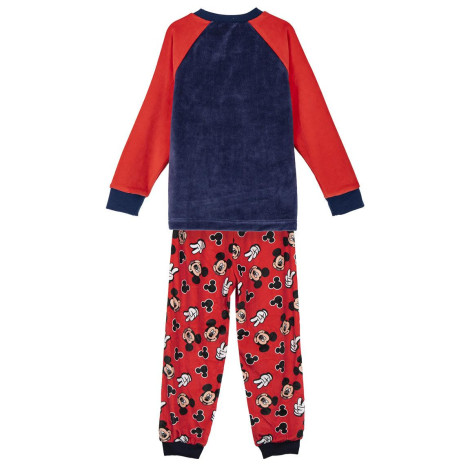 PIJAMA LARGO CORAL FLEECE APLICACIONES MICKEY