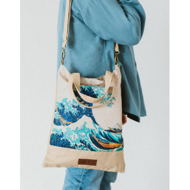 Bolsa de mão da Grande Onda de Kanagawa Hokusai