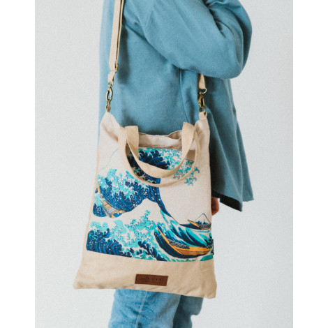 Bolsa de mão da Grande Onda de Kanagawa Hokusai