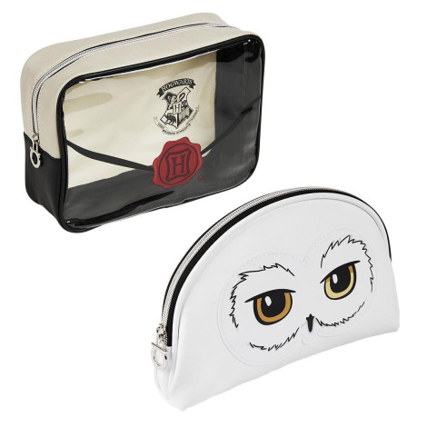 Saco de toilette de duas peças com carta e Hedwig de Harry Potter