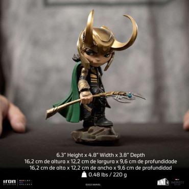 Vingadores Saga do Infinito Minifigura Mini Co. Pvc Loki 15 Cm