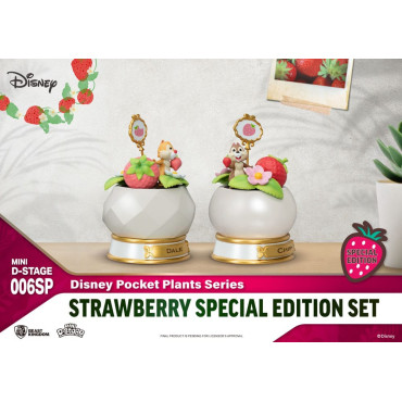 Disney Figures Mini Diorama Stage Pocket Plants Series Strawberry Special Edition Set 12 Cm