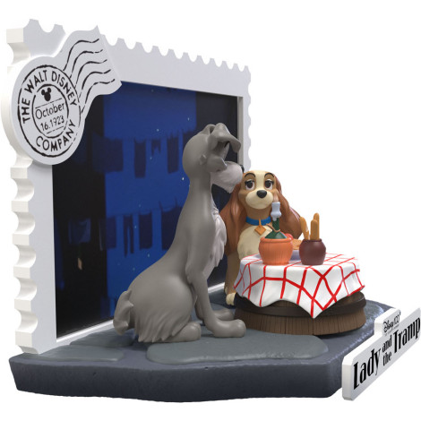 Disney 100º Aniversário Pvc Diorama D-Stage Lady And The Tramp 12 Cm