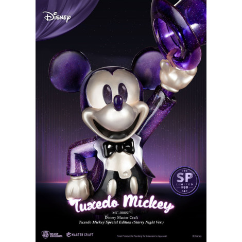 Mickey Mouse Figura Master Craft 1/4 Tuxedo Mickey Edição Especial Noite Estrelada Ver. 47 Cm