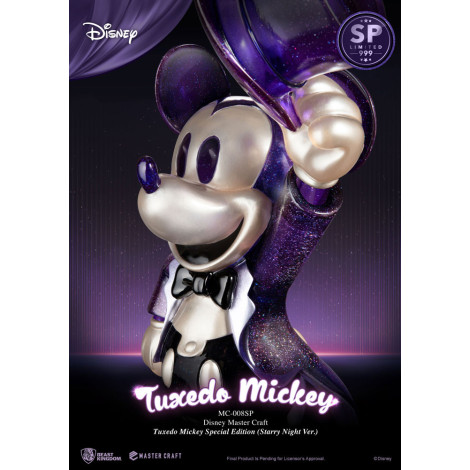 Mickey Mouse Figura Master Craft 1/4 Tuxedo Mickey Edição Especial Noite Estrelada Ver. 47 Cm