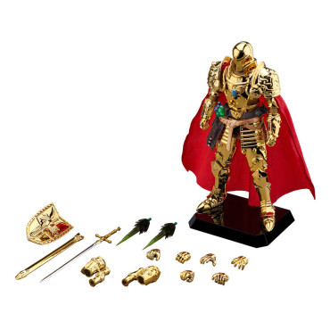 Marvel Iron Man Figura Dynamic 8Ction Heroes 1/9 Cavaleiro Medieval Versão Dourada 20 Cm