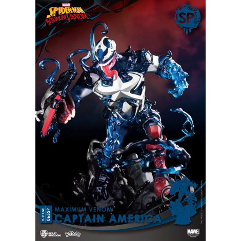 Marvel Diorama de banda desenhada em pvc D-Stage Maximum Venom Capitão América Edição Especial 16 Cm