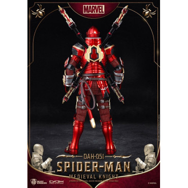 Marvel Figura Dynamic 8Ction Heroes 1/9 Cavaleiro Medieval Homem-Aranha 20 Cm