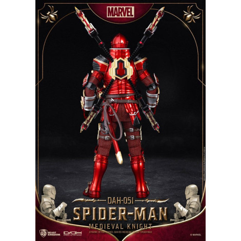 Marvel Figura Dynamic 8Ction Heroes 1/9 Cavaleiro Medieval Homem-Aranha 20 Cm